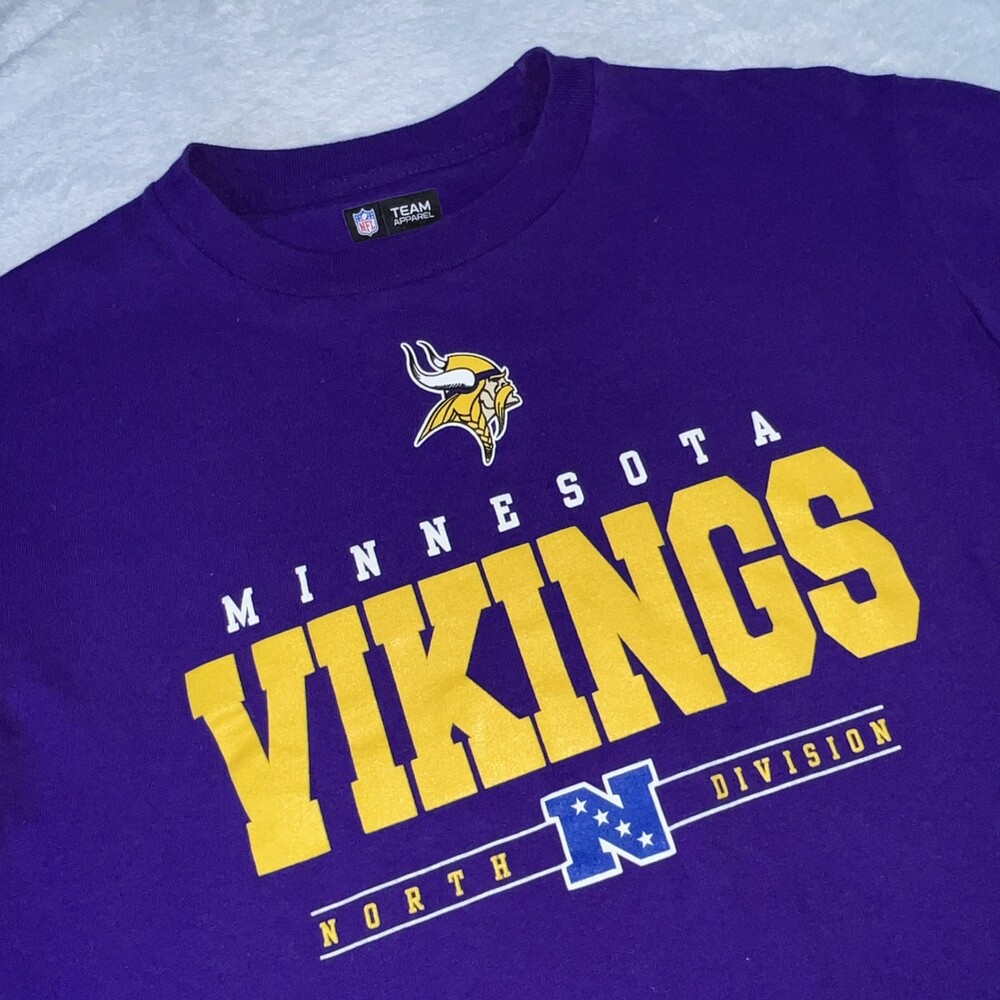 MN Vikings North Division NFL TEAM Short Sleeve T-Shirt Men M Purple